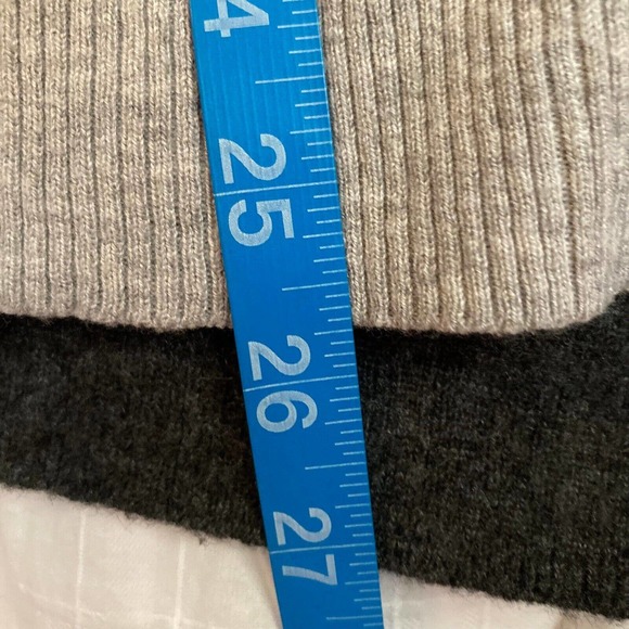 Ann‎ Taylor LOFT Cardigan Womens LP Petite Gray Cotton Wool Sequin V-Neck - Picture 10 of 11